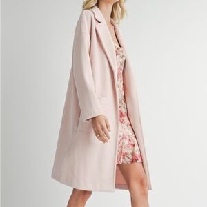 Elegant Pink Trench Coat